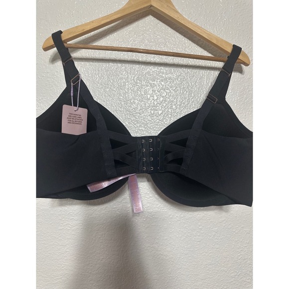 Savage X Fenty Balconette Bra Black 40H Full Coverage‎ Underwire Strappy Back - Picture 3 of 9